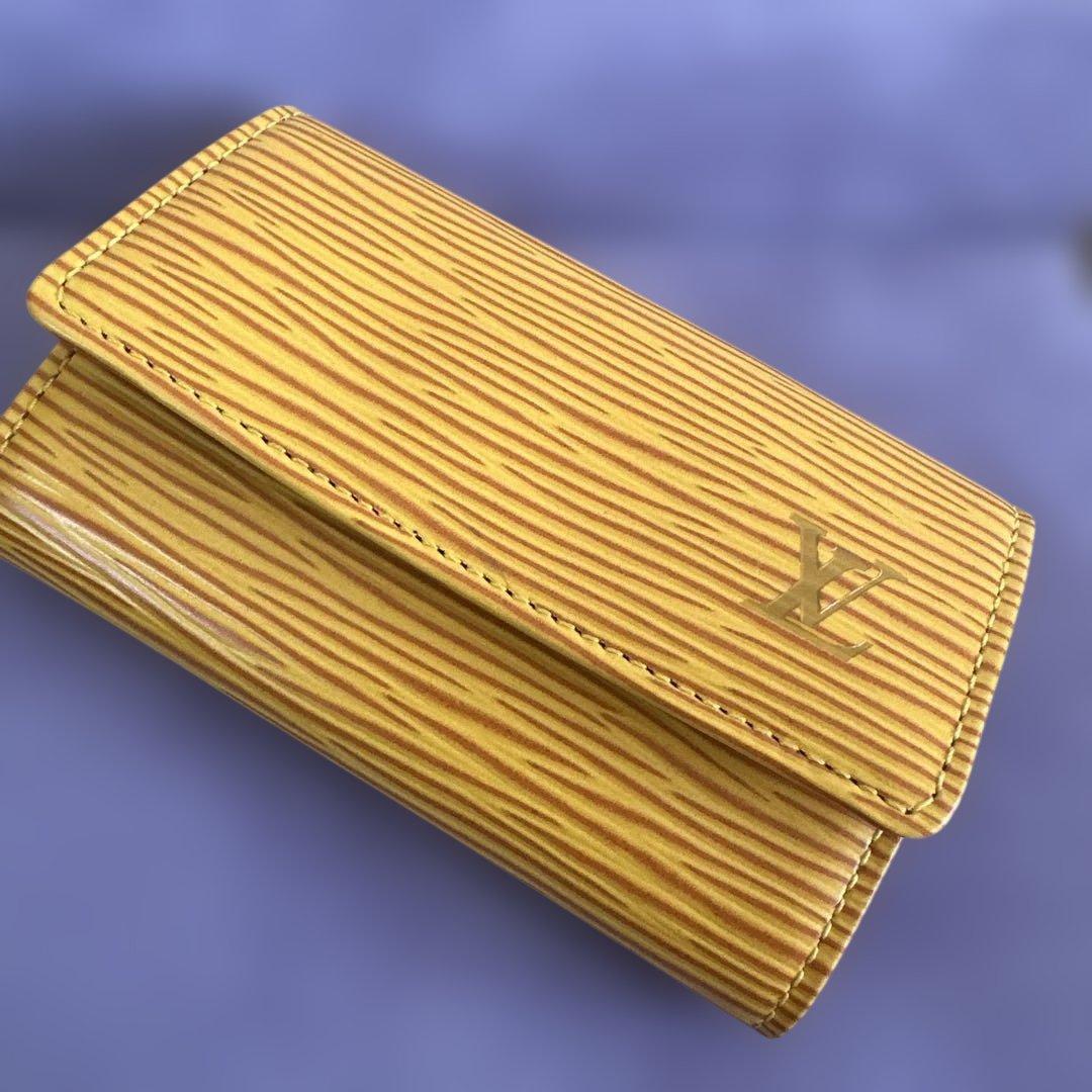 Louis Vuitton エピ　イエローストライプキーケース