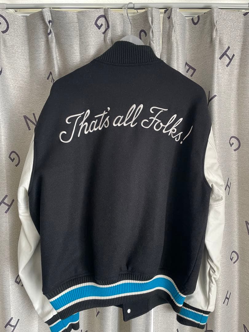 TAIN DOUBLE PUSH スタジャン 黒/白