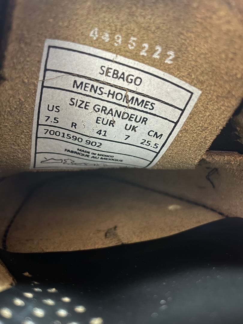未使用 セバゴ　SEBAGO ローファー 　25.5 ブラック　モカシン