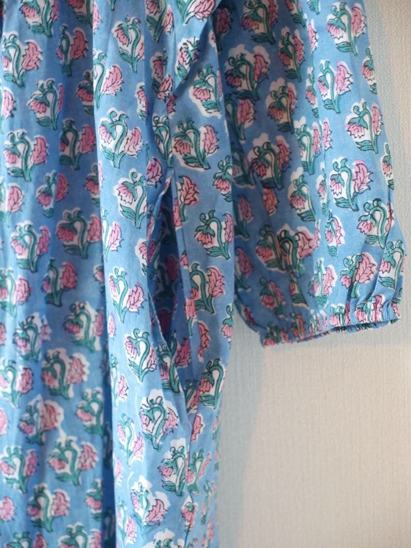 【no212】カンタキルト×ブロックプリントワンピース