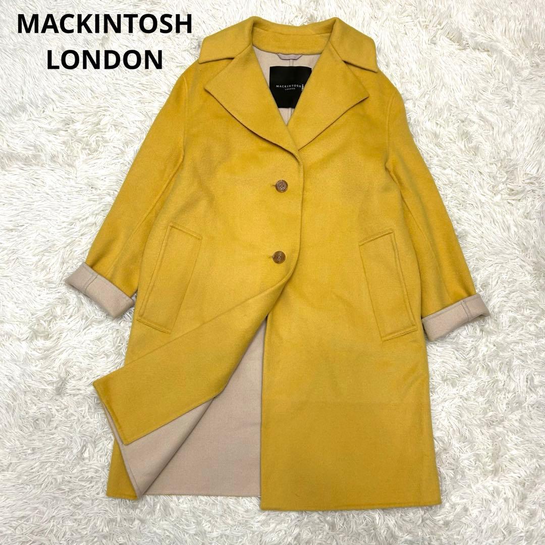 マッキントッシュロンドン ウール ダブルフェイス リバーコート マスタード