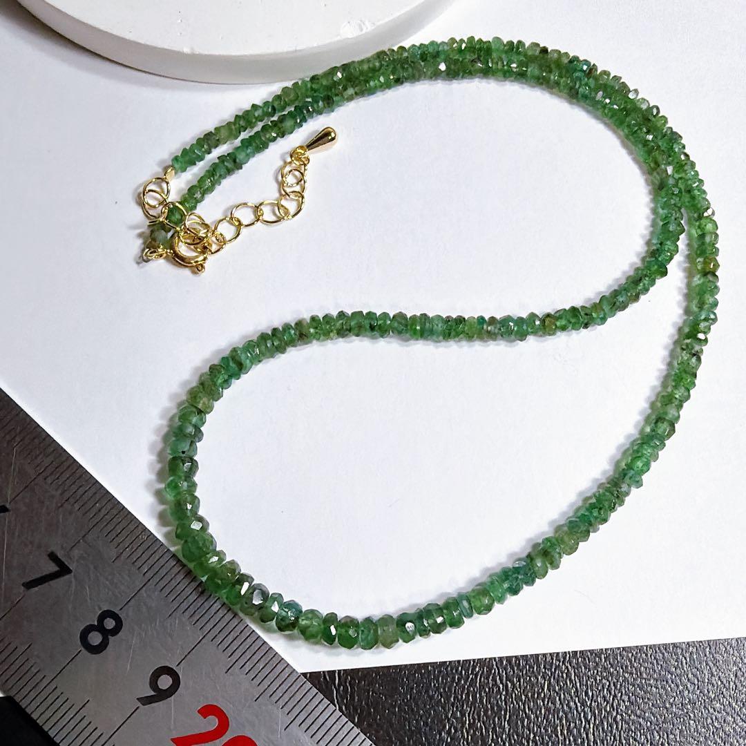 サービス品＊ザンビア産エメラルドのネックレスa37