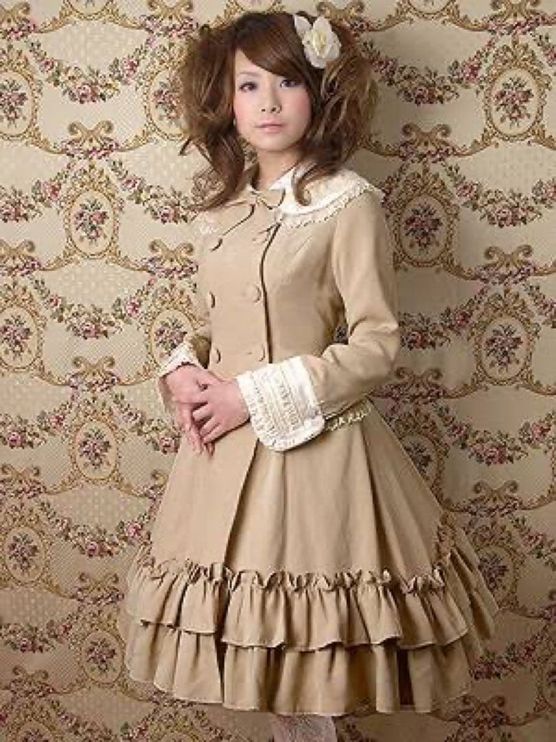 メアリーマグダレン　シャルロットコートワンピース　カフェオレ