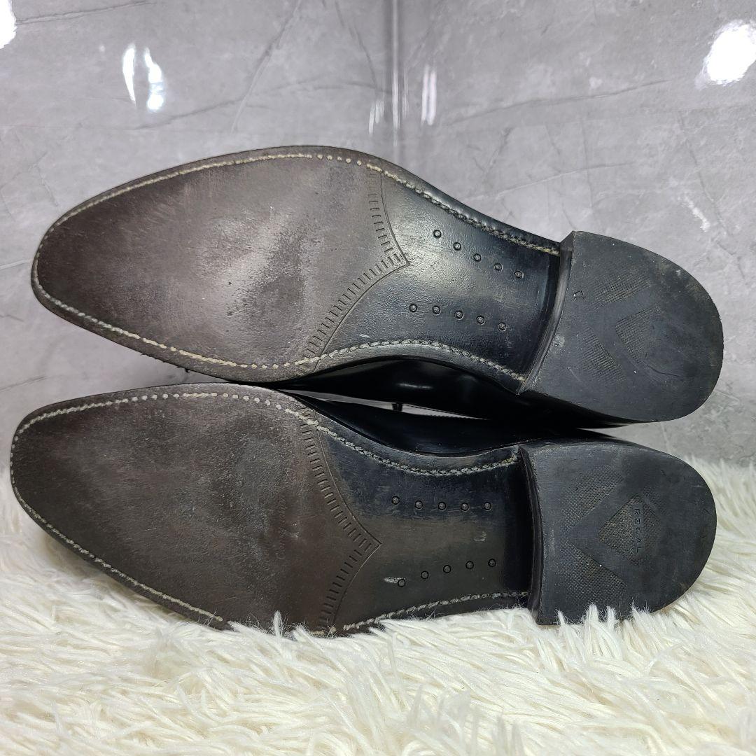 【REGAL】315R　ストレートチップ　ビジネスシューズ　ガラスレザーブラック