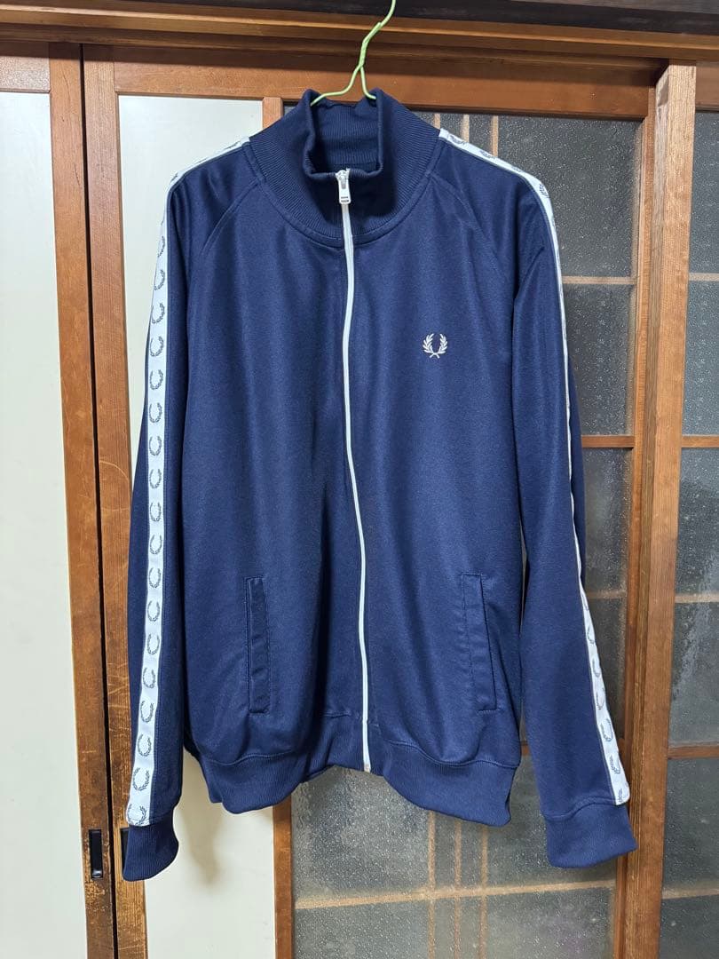 フレッドペリー テープトラックジャケット CARBON BLUE XL