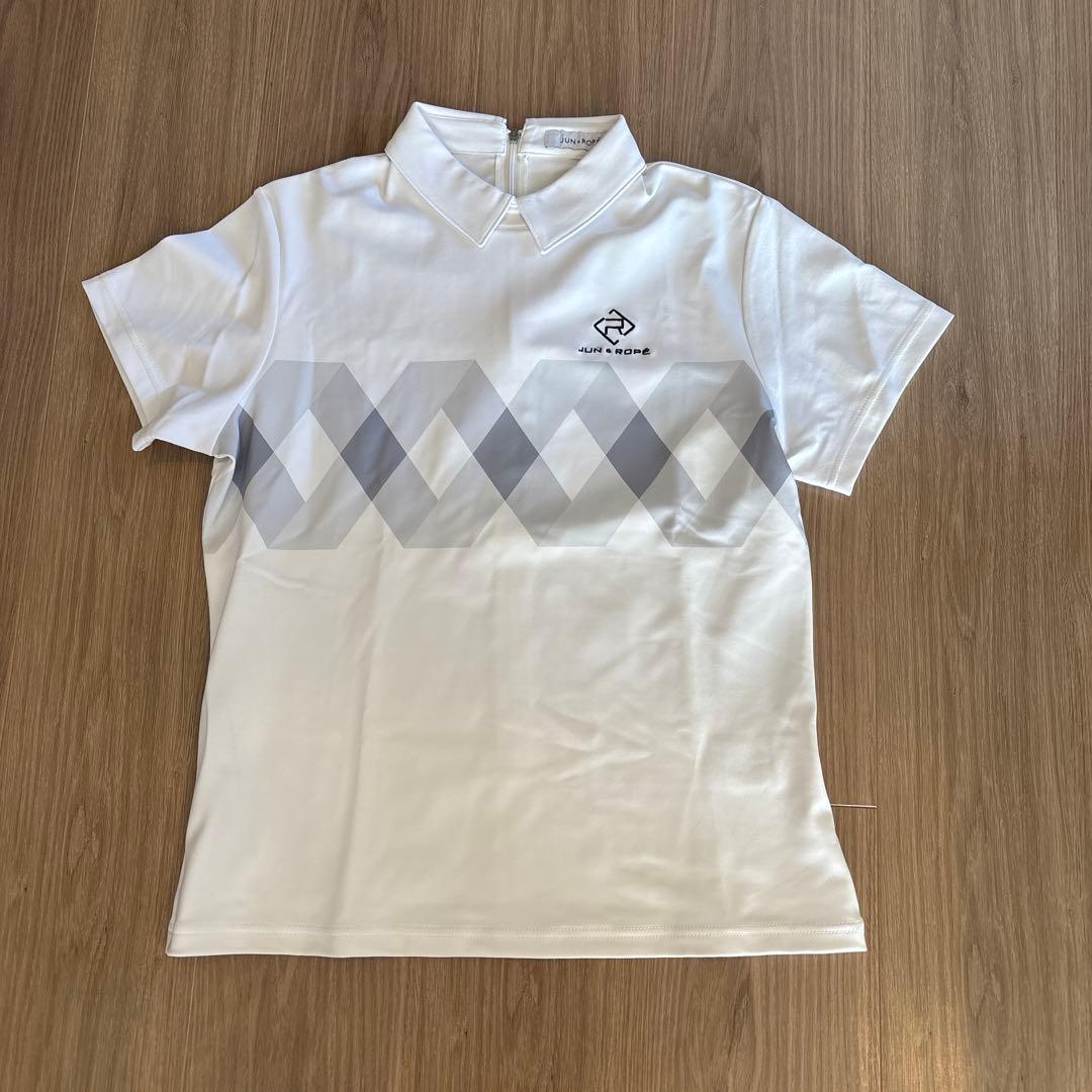 JUN&ROPE' ジッパー付きポロシャツ ホワイト