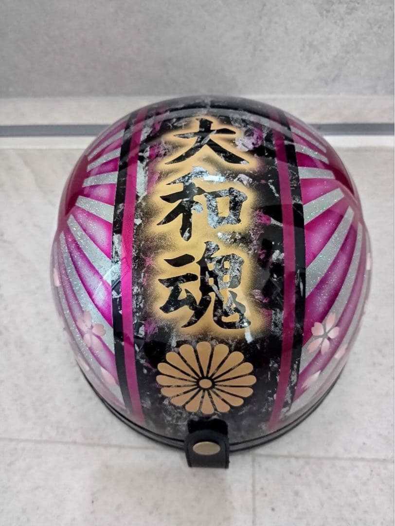 和魂デザイン 半帽ヘルメット ピンク