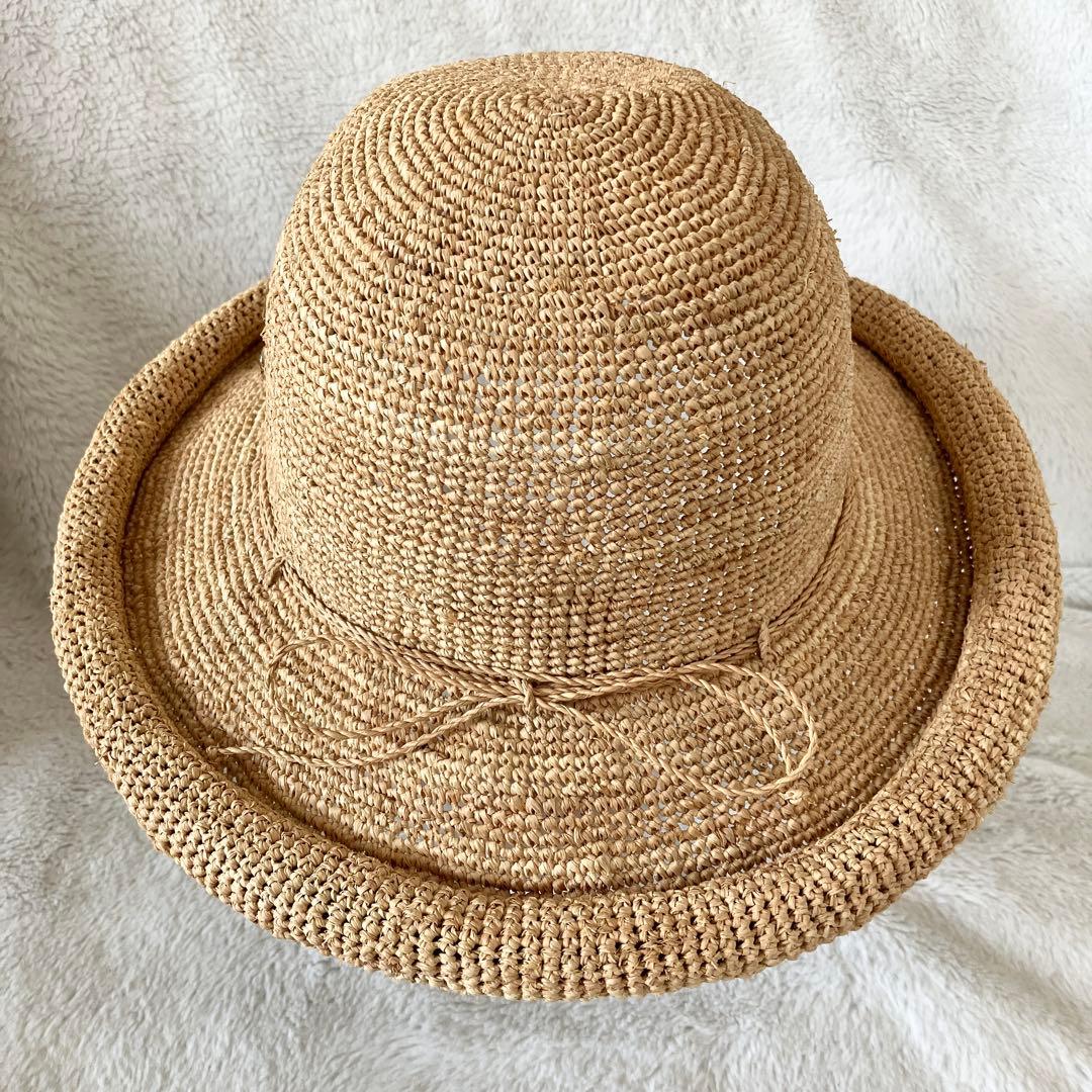 新品 ヘレンカミンスキー ラフィア ローラブルハット ナチュラルベージュ