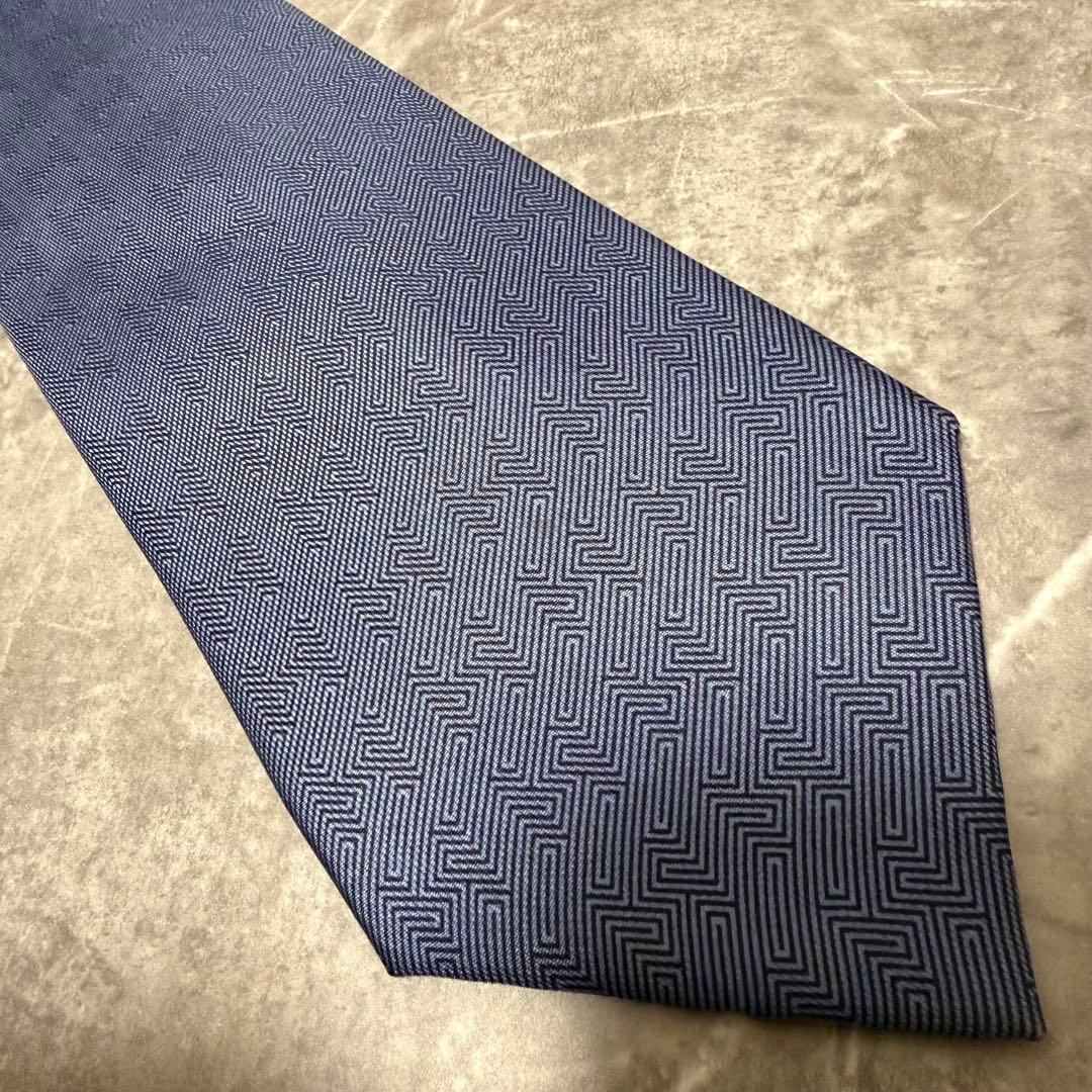 【✨美品✨】HERMES エルメス ネクタイ フォソネ ネイビー ハイブランド