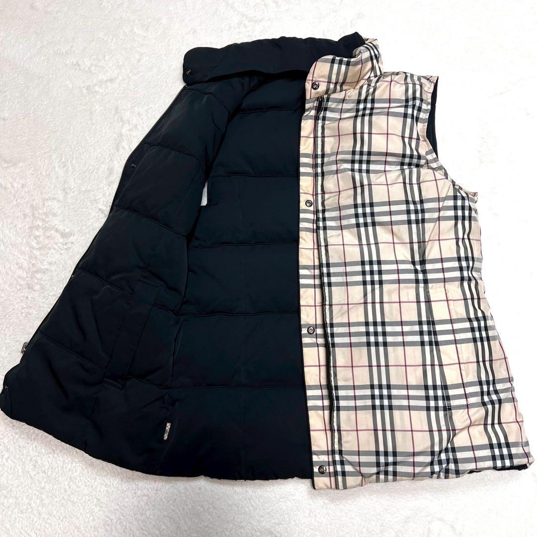 3way リバーシブル BURBERRY ダウン ベスト ノバチェック フード
