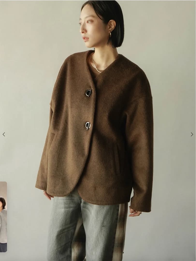 【新品】今季 RADIATE ノーカラー ジャケット ショート コート ヤマダヤ