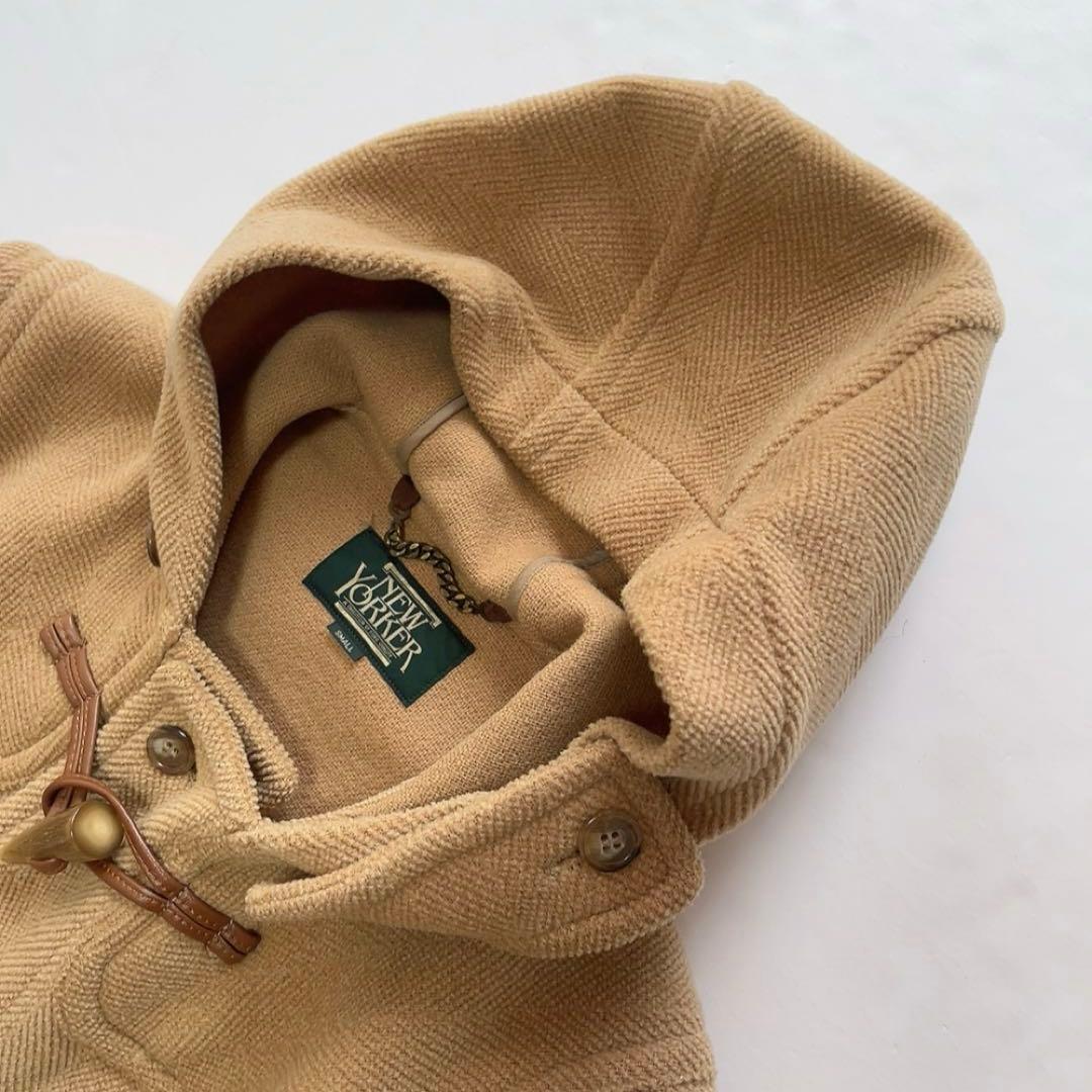 美品NEW YORKER ムーアブルックダッフルコートSサイズ キャメル ウール