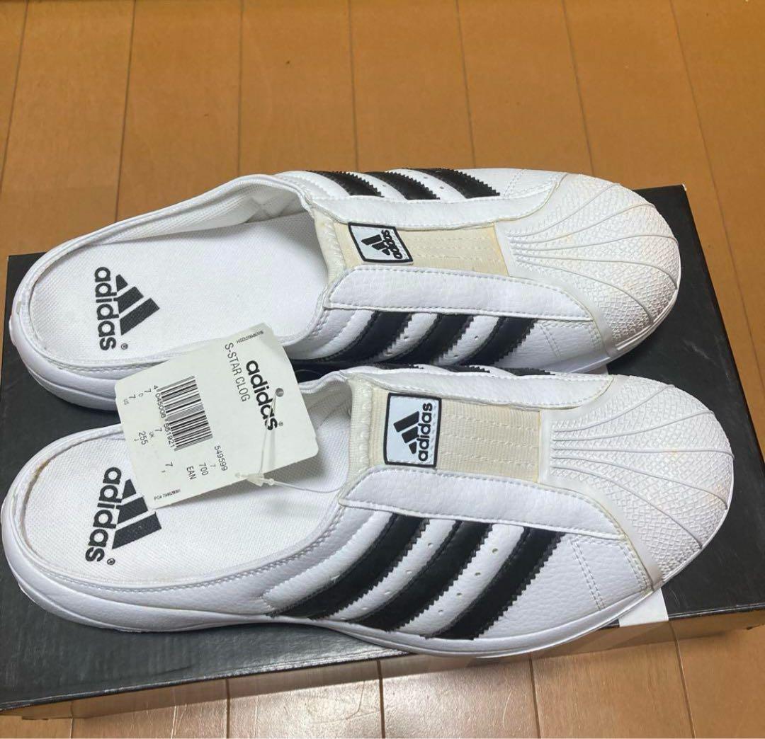 adidas スーパースタークロッグ　ホワイト/ブラック　新品　25.5センチ