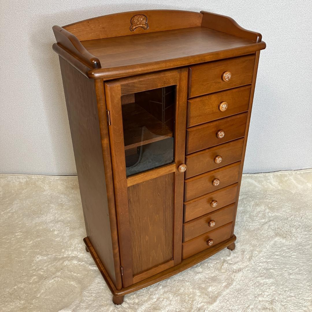 レトロ　曙工芸　サイドキャビネット　8段　収納棚　飾り棚　食器棚