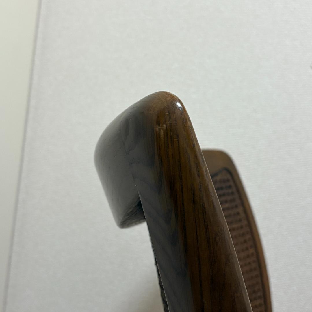 【希少】飛騨産業 ダイニングチェア③ ラタン張り キツツキマーク