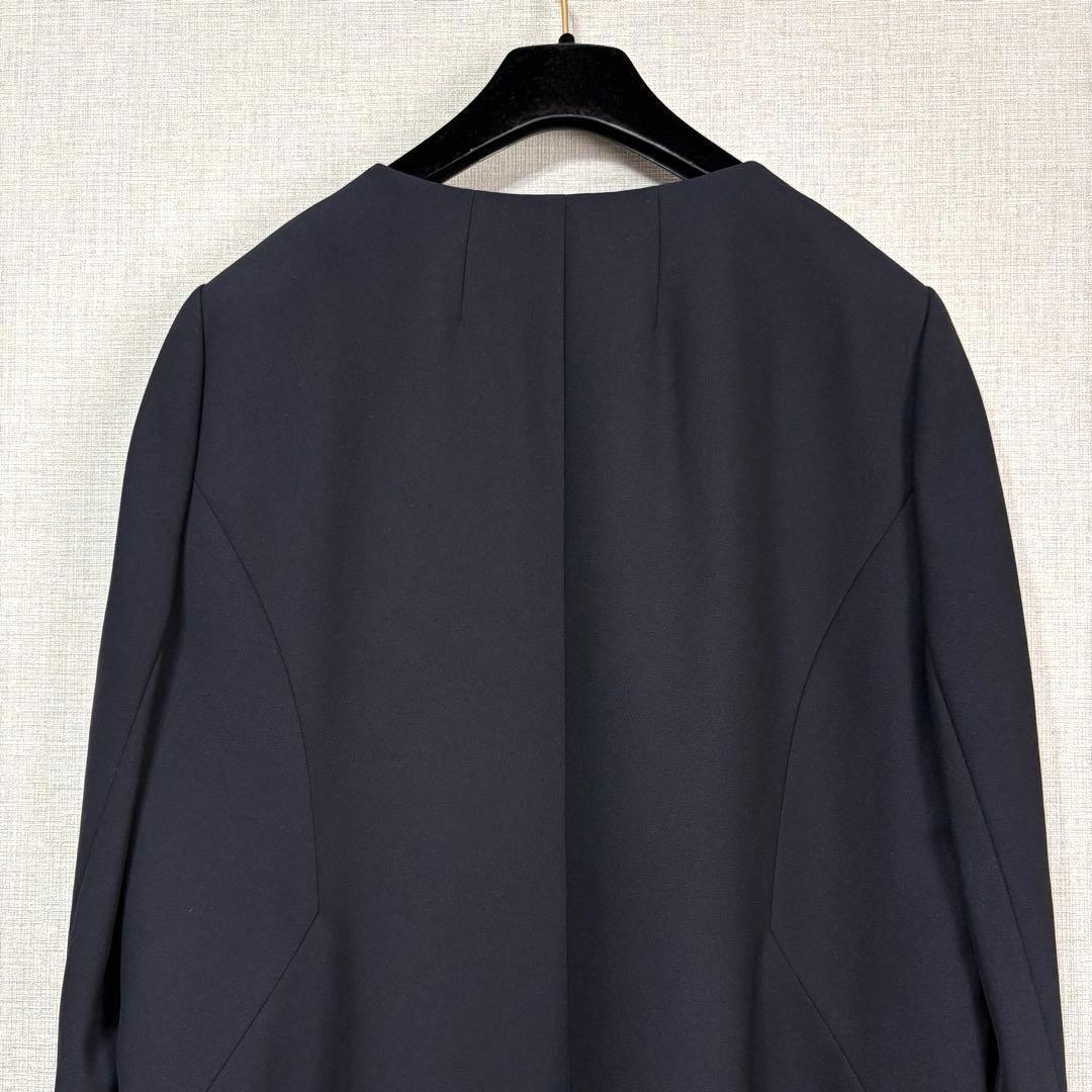 新品　東京ソワール 濃紺 フォーマル ロングジャケット 19号 ノーカラー