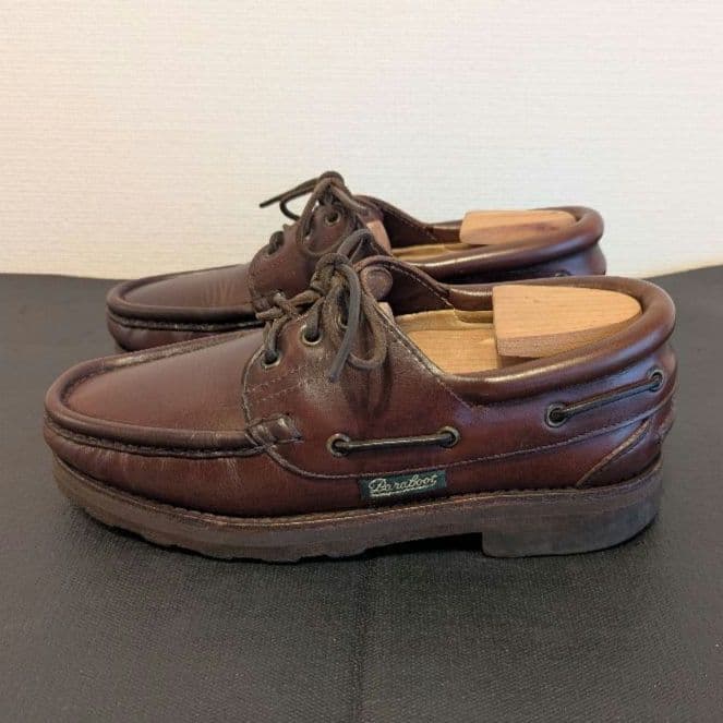 希少 Paraboot デッキシューズ デカタグ 5.5 ブラウン