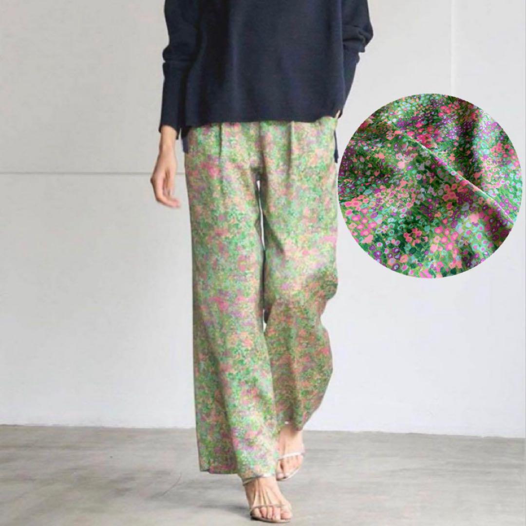 2024/イエナ/IENA/フラワープリントパンツ/ワイド/花柄/カジュアル