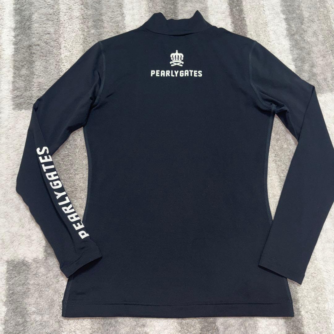 パーリーゲイツ　モックネック長袖ゴルフシャツ　1 (M) レディースゴルフウェア