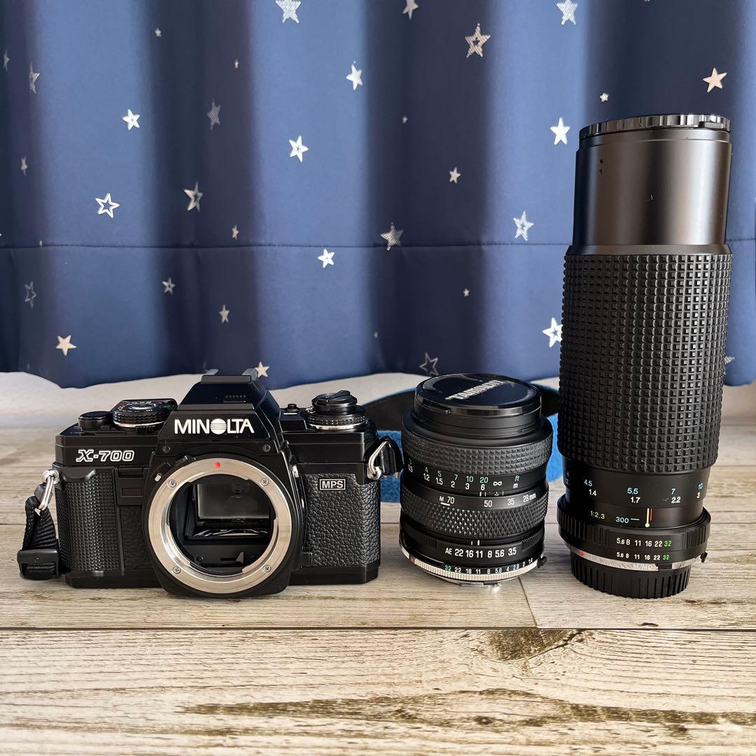 MINOLTA ミノルタX-700 一眼レフ フィルムカメラ レンズ2個セット