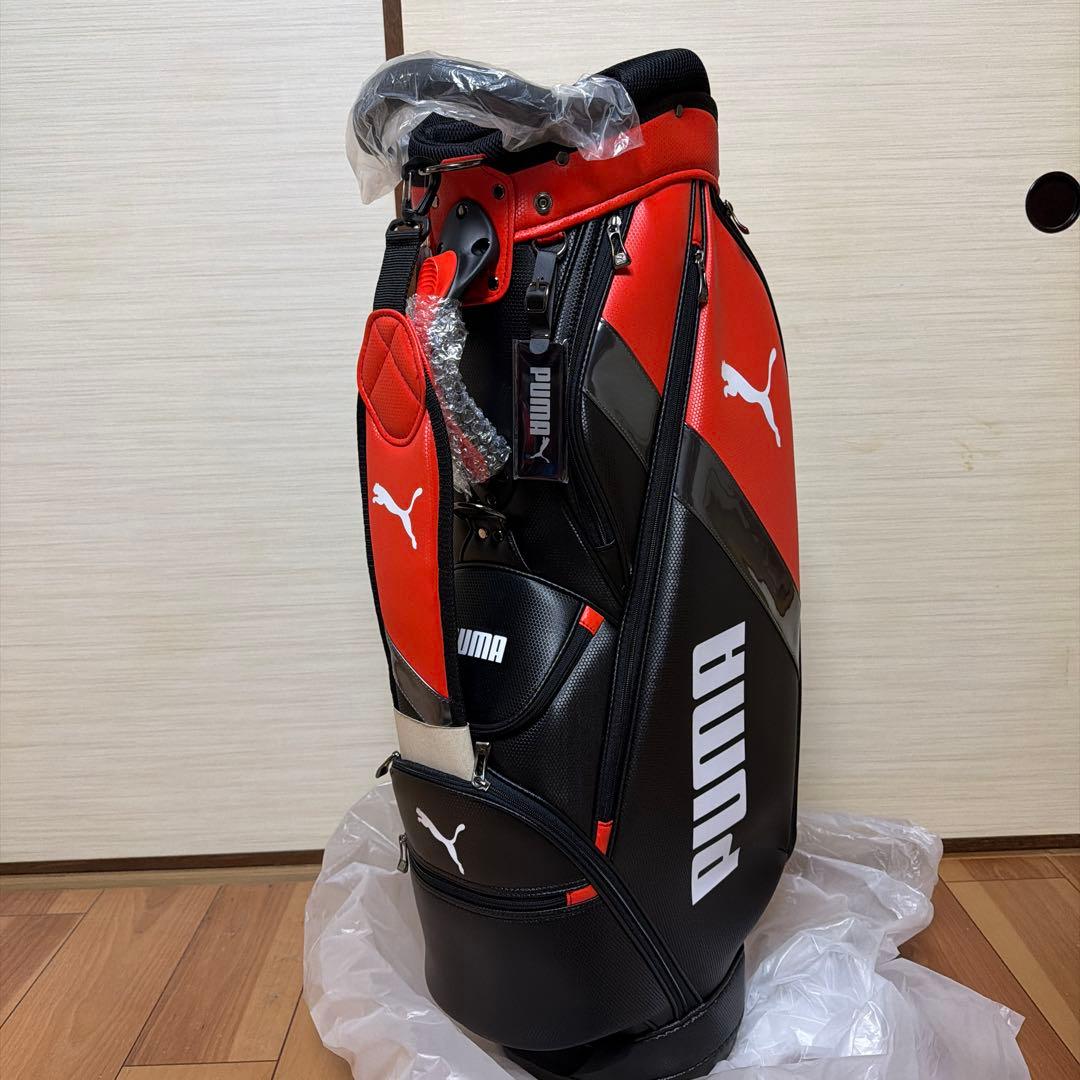 値下げ‼️新品早い者勝ち‼️22PUMA キャディバッグ ブラック/オレンジ9.5型