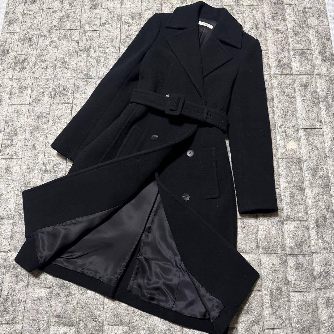 【美品】EPOCA エポカ　ロングベルテットコート　ウール100% 日本製