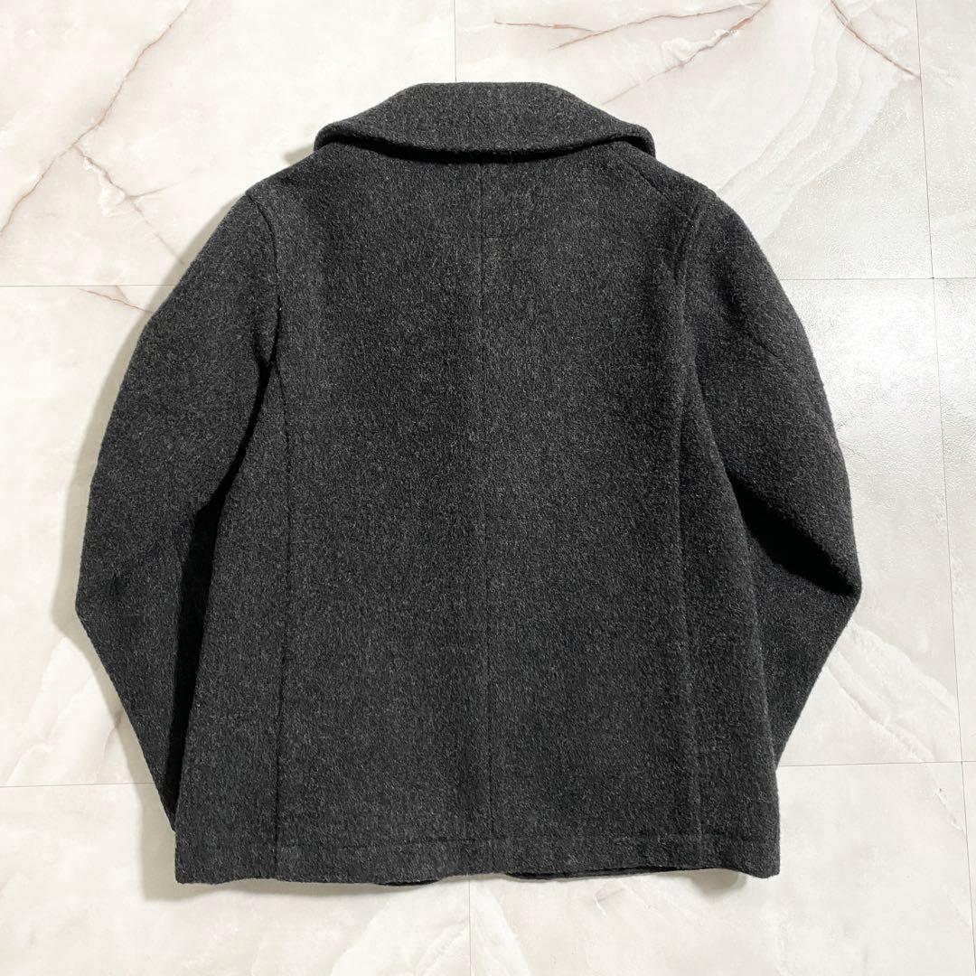 B18162 美品 ダントン ウールモッサシングルコート グレー 38