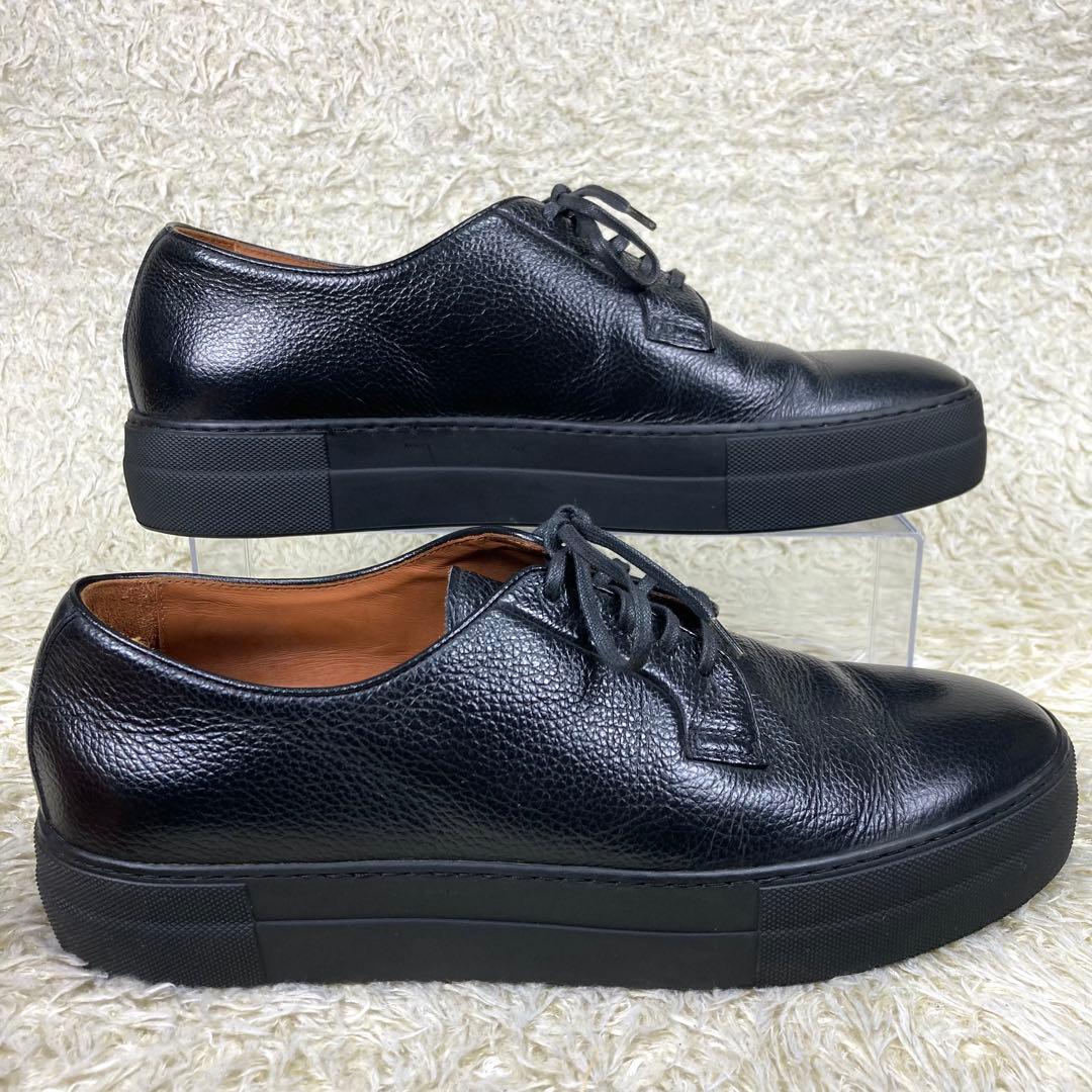 『美品』ユナイテッドアローズ ドレススニーカー 革靴 シボ革 レザー ブラック