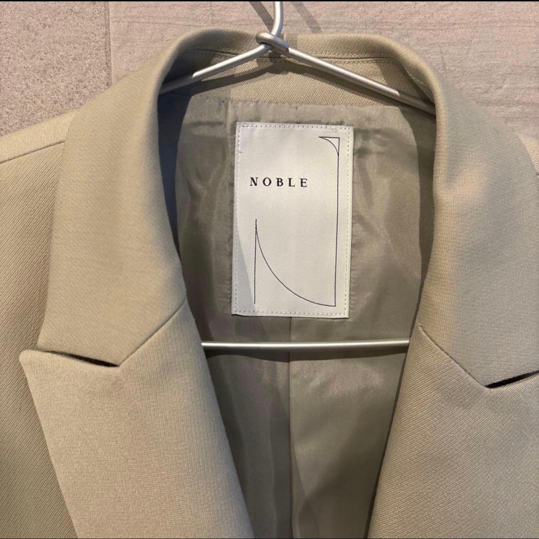 ノーブル　3.4万　新品タグ付　トリコチンピークドラペルジャケット　グリーンB