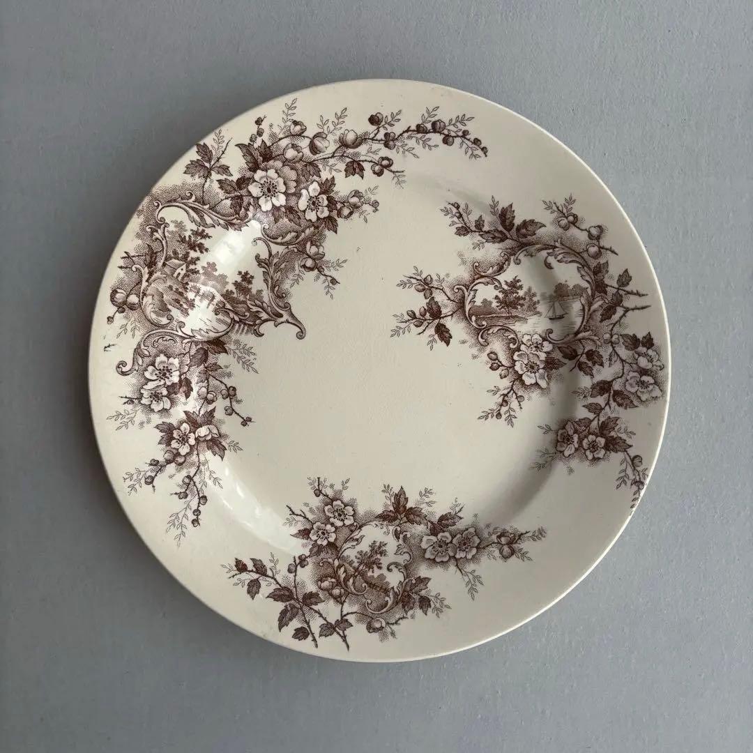 フランスアンティーク ショワジールロワ POMPADOUR ディナープレートC
