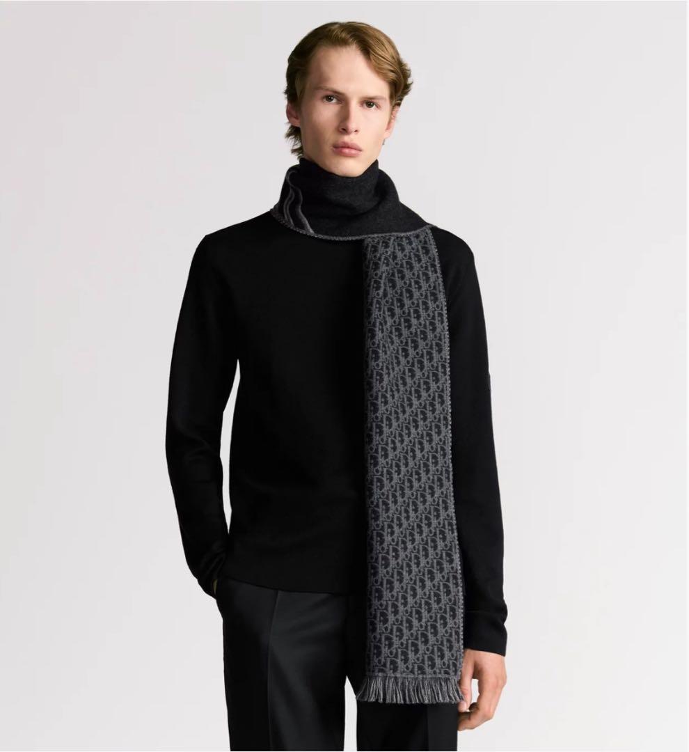 Christian Dior ディオール マフラー オブリーク ウール