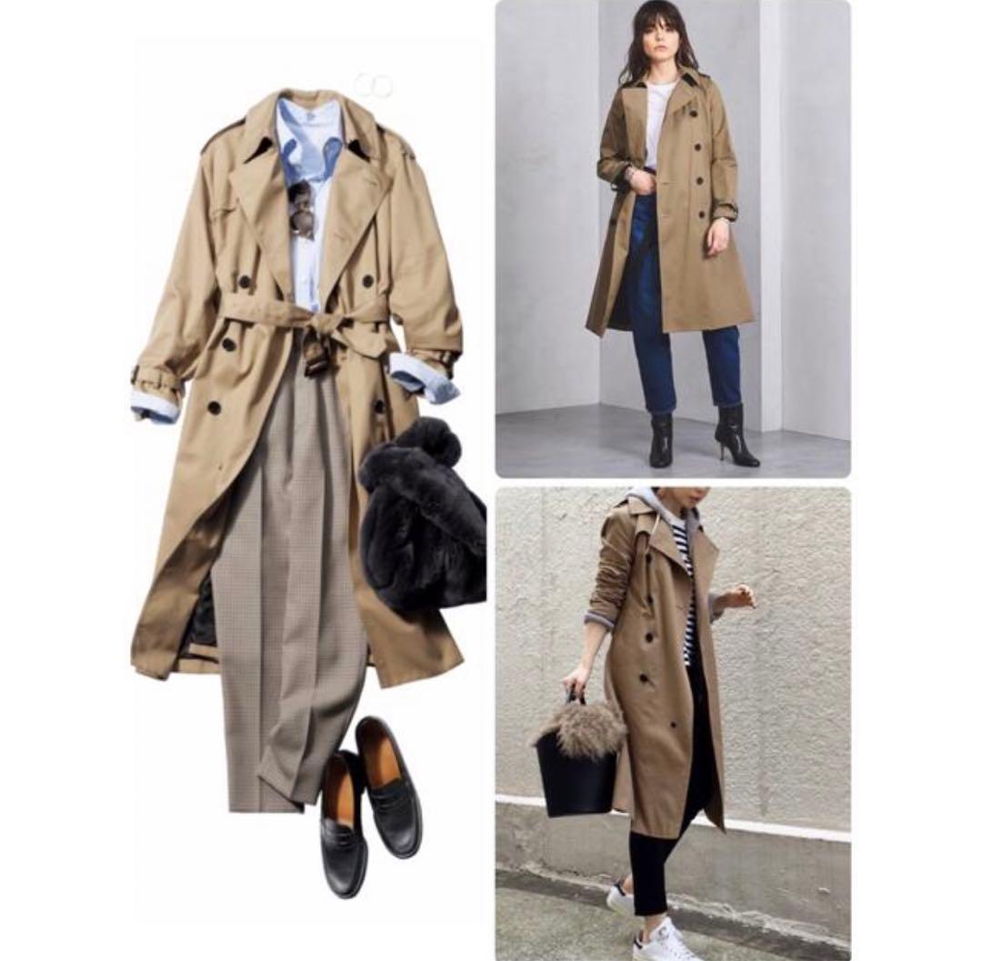 超美品　HYKE ハイク ライナー付き トレンチコート ベージュ系 2