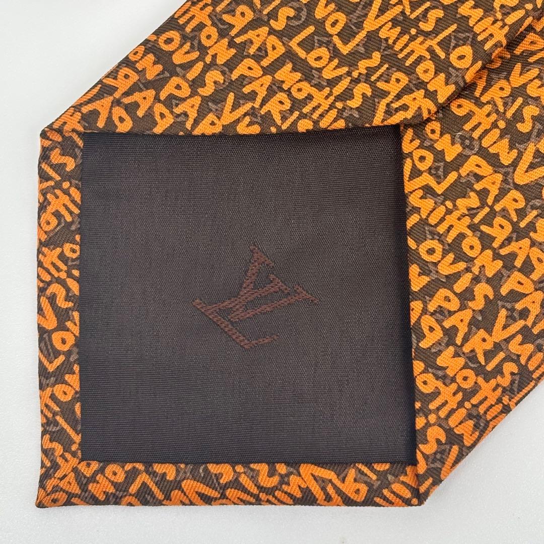 【極美品✨】 ルイヴィトン グラフィティ ネクタイ ロゴ 総柄 シルク 100%