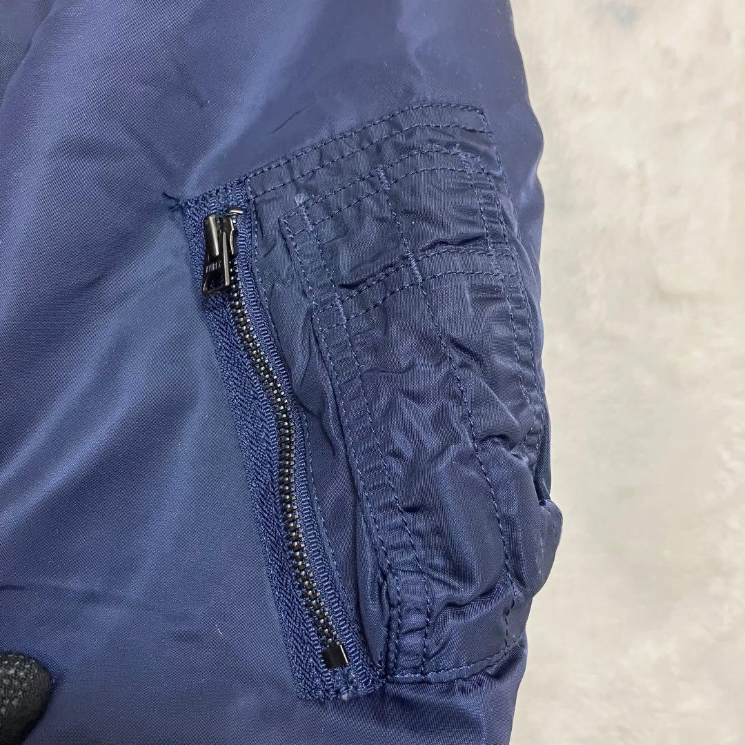 美品✨アヴィレックス XL ネイビー リバーシブル MA-1 フライトジャケット