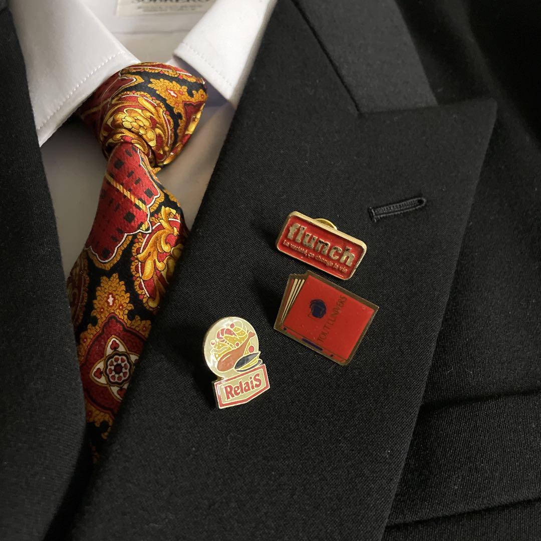 極美品 Apollo特注 極上ブラックウール ダブルスーツ 黒艶 セットアップ