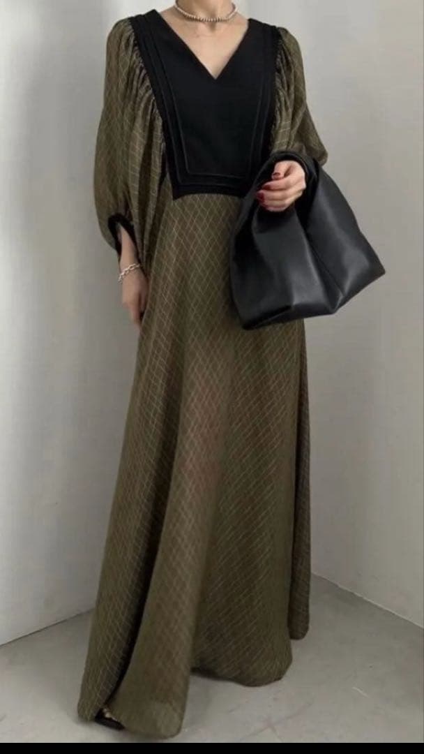 ワンピース ameri vintage GEOMETRIC RHOMBUS DRESS