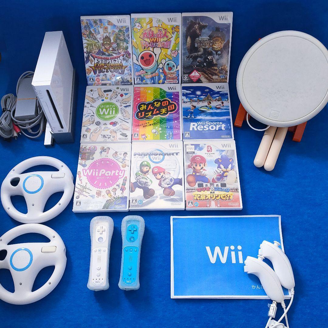 Wii 本体 太鼓の達人 マリオカート Wiimusic 音ゲーセット！