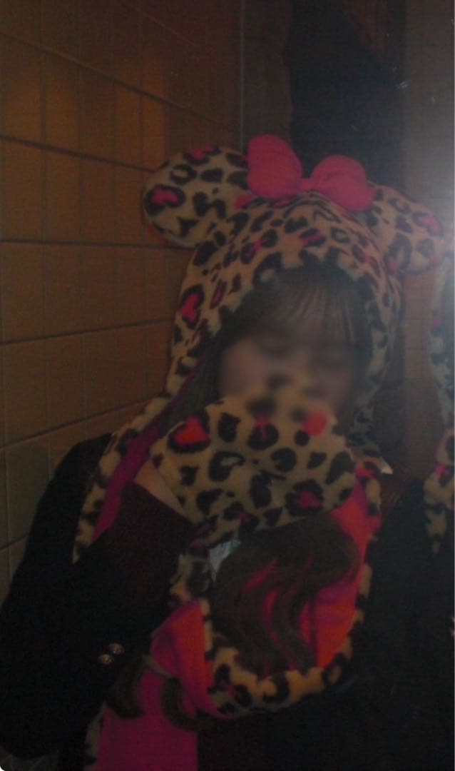 ディズニー マフラーキャップ ヒョウ柄