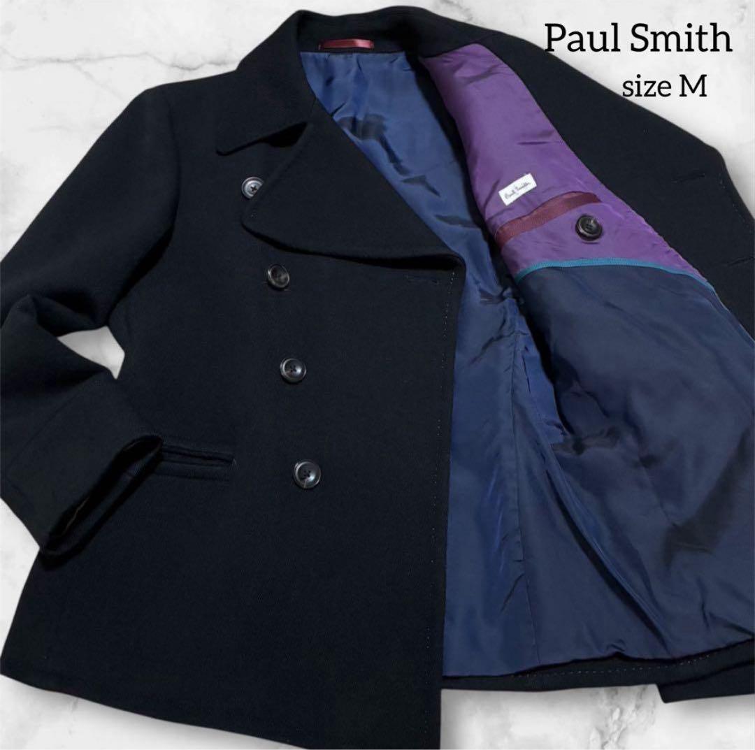 希少✨ポールスミス ピーコート 2way スタンドカラー ブラック 派手裏地
