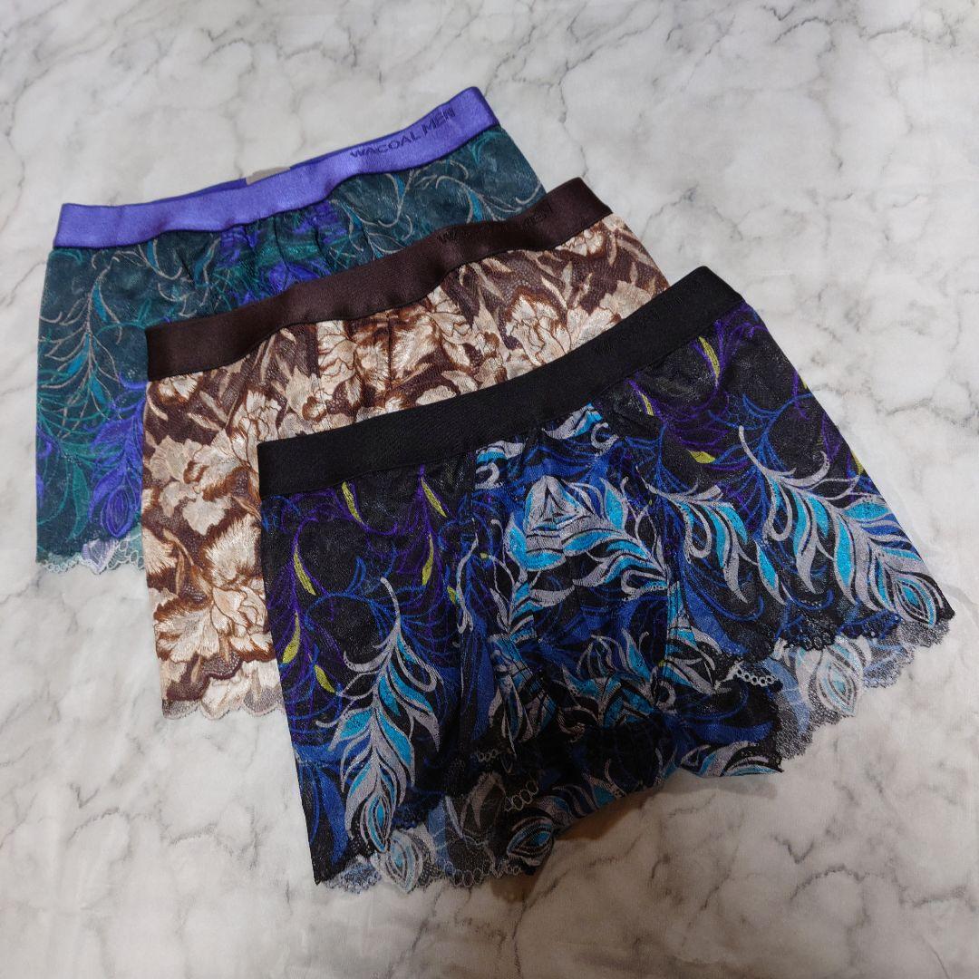 コレクション限定貴重なワコールレースボクサーパンツ 3枚セット新品未使用M