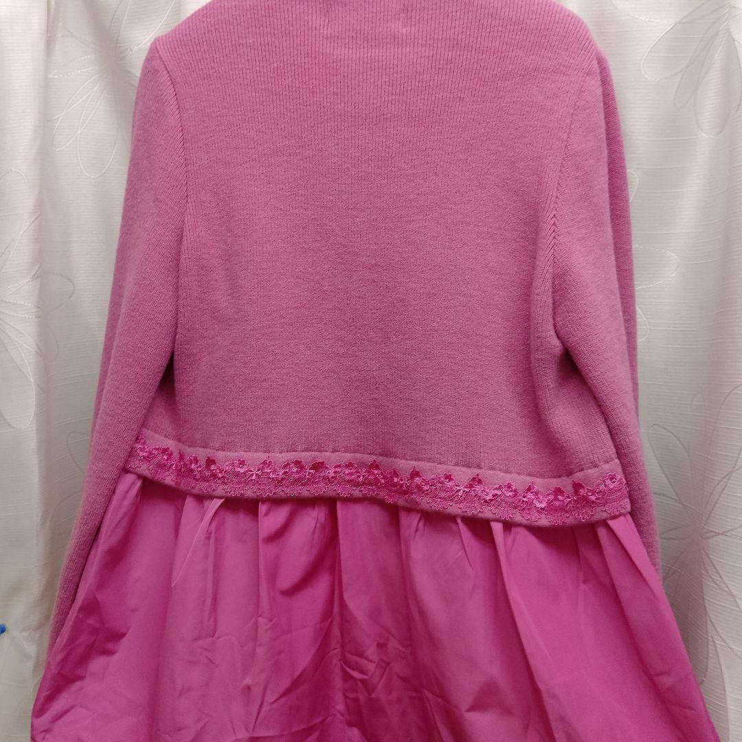 ノーカラーニット、キルティングジャケットサイズ42