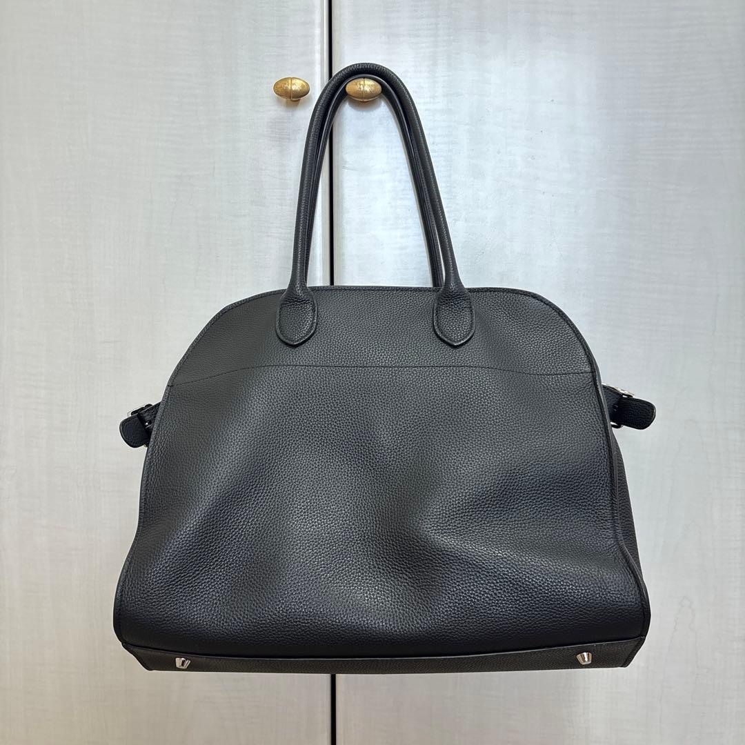 【JISTORY】牛革　ビジネスバッグ ボストンバッグ　黒