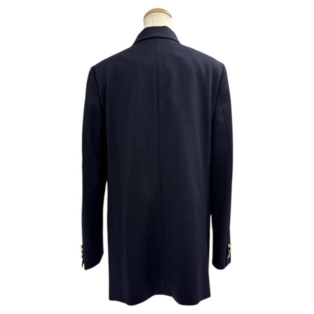 未使用プラステPLST　レディース　ウールブレンドダブルジャケット　L　ネイビー