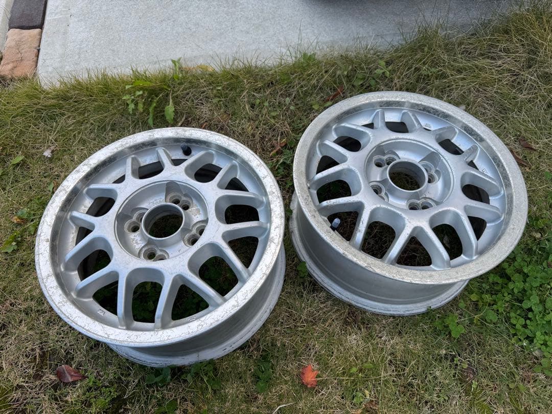 銀ブリジストン　14インチ　6j ＋38 PCD100 4H 2本