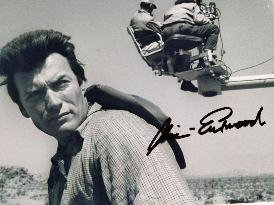 セール中…クリント・イーストウッド直筆サイン入り超 大型写真…夕陽のガンマン…