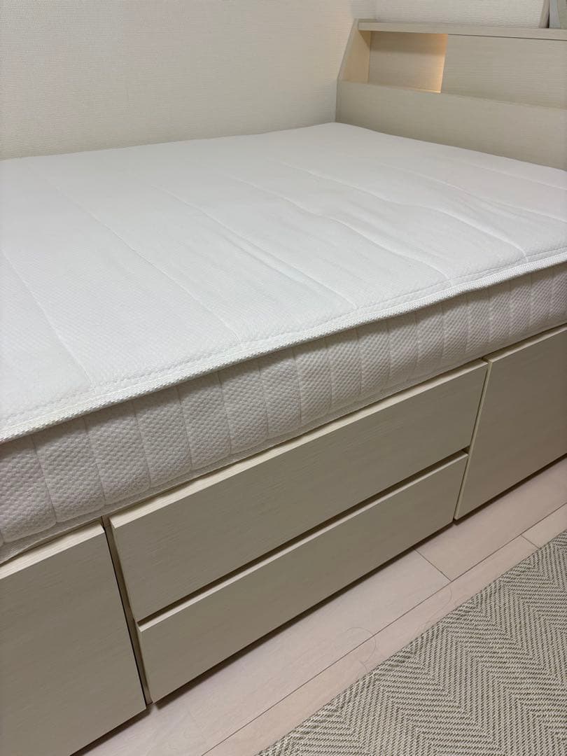 セミダブル ベッドフレーム+マットレス ニトリ(アザン3 チェスト40)