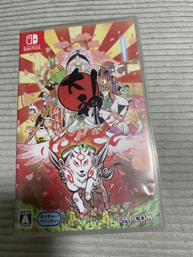 Nintendo Switch 本体+ジョイコンホルダー+ケース+大神絶景版