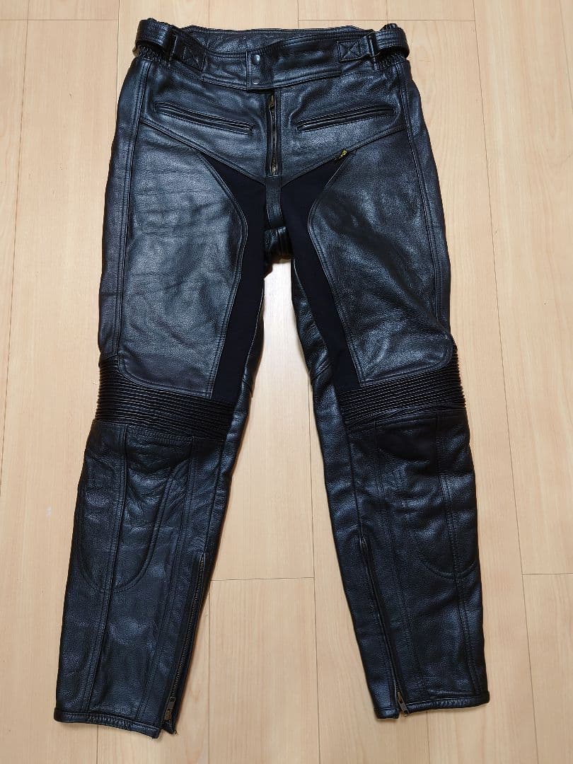 【メンテ済 34】Clooney P04 美品 本革レザーパンツ　プロテクター付