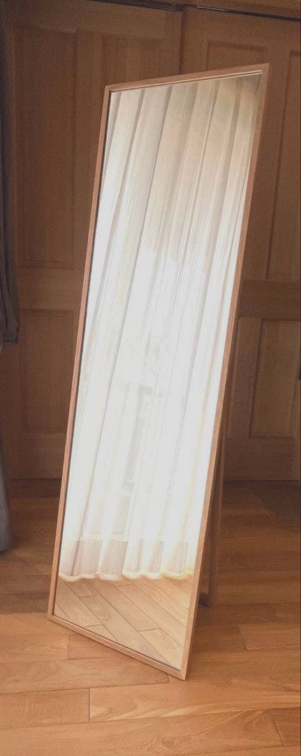 無印良品　オーク材ミラー(姿見)・大