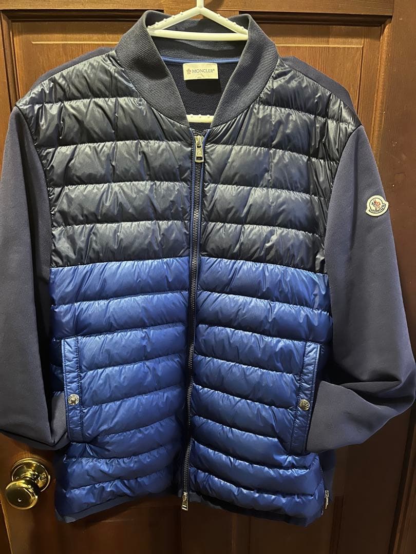 モンクレール メンズ ネイビー 切り替え ダウンジャケット
